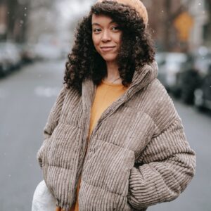 Puffy Corduroy Coat
